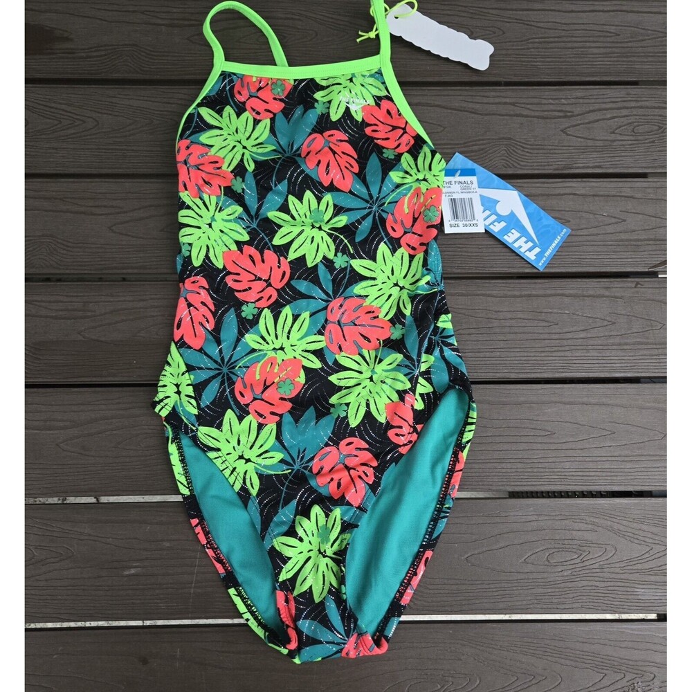 The Finals Women Blossom Foil Swimsuit Wing back Floral - Size 26, 28, 30 New